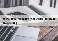 武汉区块链公司发展怎么样了知乎[武汉区块链app开发]